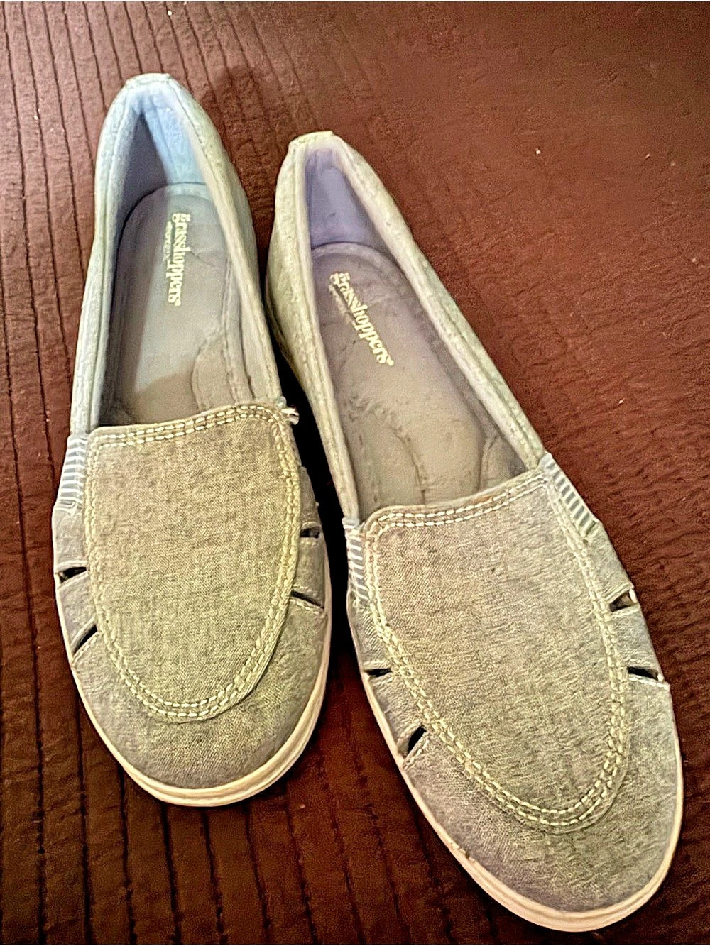 Grasshoppers Memory Foam Light Blue Casual Loafers
